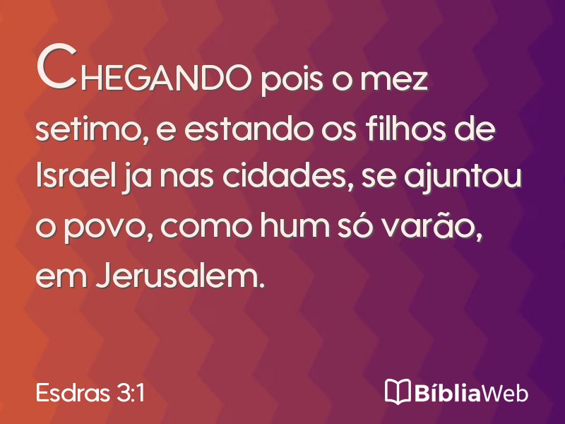 Esdras 3:1 em imagem para compartilhar