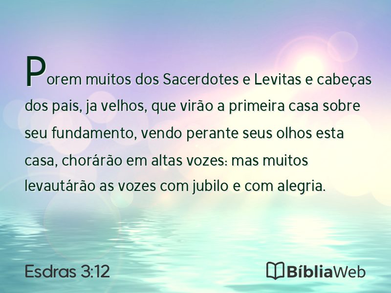 Esdras 3:12 em imagem para compartilhar
