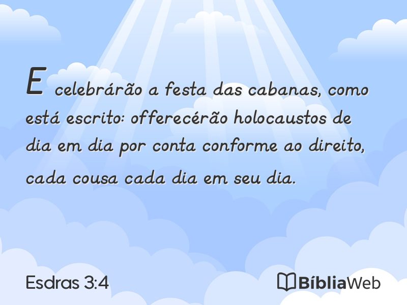 Esdras 3:4 em imagem para compartilhar