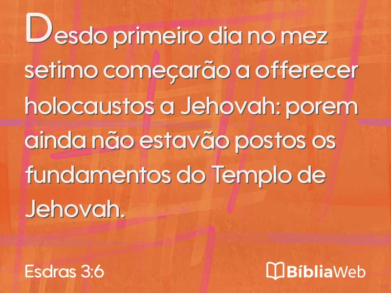 Esdras 3:6 em imagem para compartilhar