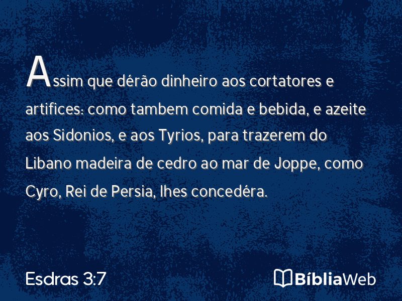 Esdras 3:7 em imagem para compartilhar