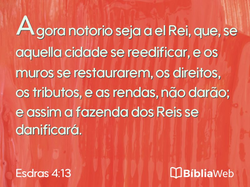 Esdras 4:13 em imagem para compartilhar