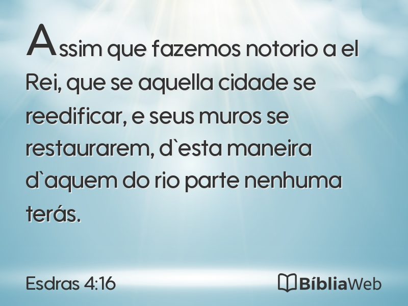 Esdras 4:16 em imagem para compartilhar