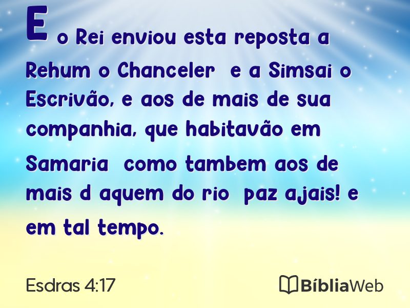 Esdras 4:17 em imagem para compartilhar