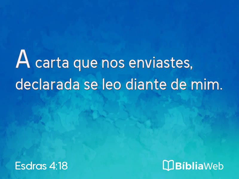 Esdras 4:18 em imagem para compartilhar