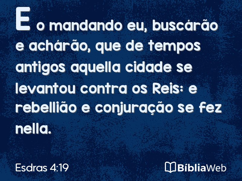 Esdras 4:19 em imagem para compartilhar