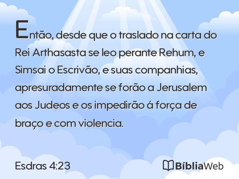 Esdras 4:23 em imagem para compartilhar