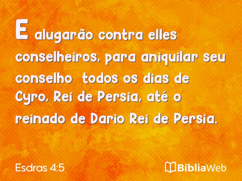Esdras 4:5 em imagem para compartilhar