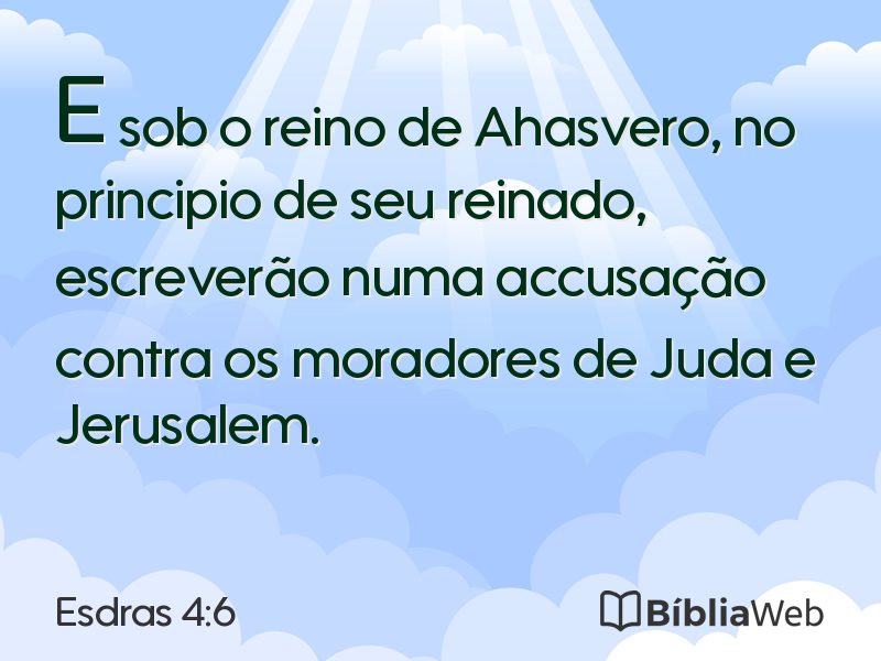 Esdras 4:6 em imagem para compartilhar
