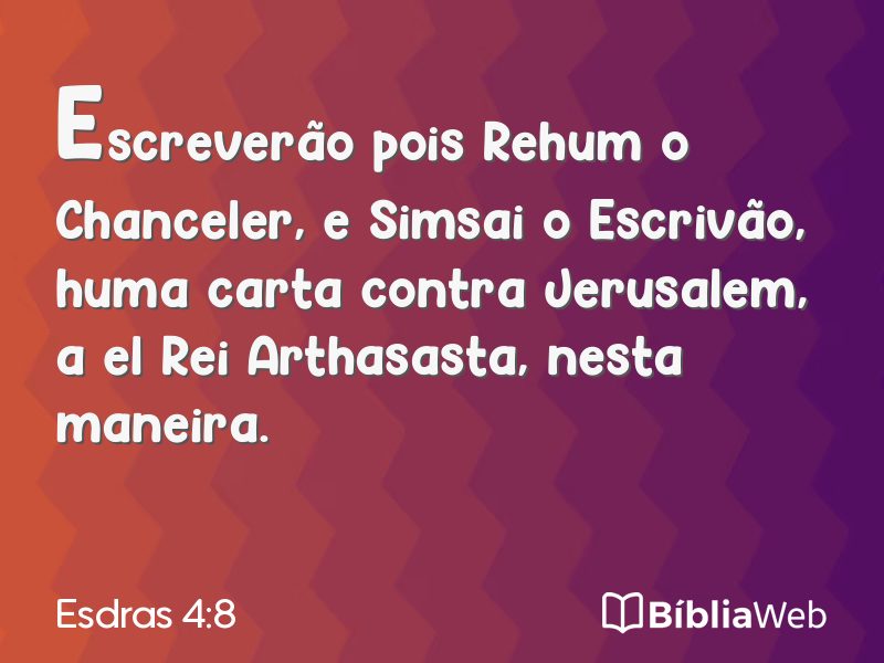 Esdras 4:8 em imagem para compartilhar