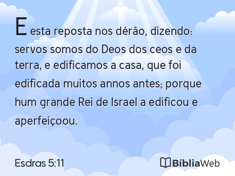 Esdras 5:11 em imagem para compartilhar