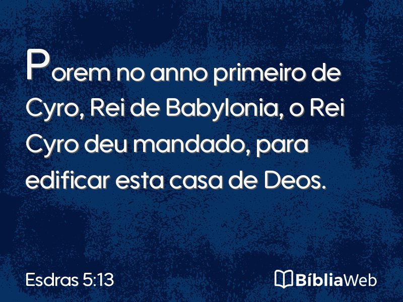 Esdras 5:13 em imagem para compartilhar