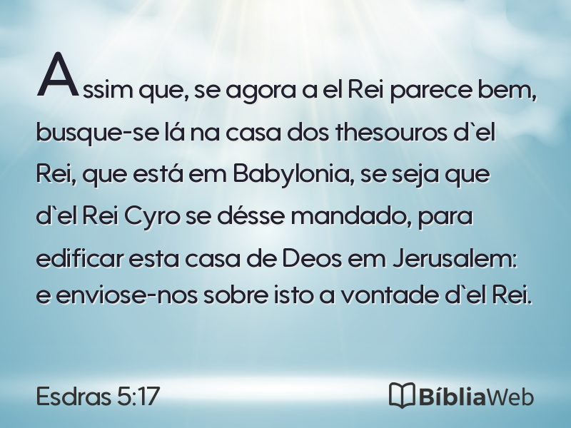 Esdras 5:17 em imagem para compartilhar