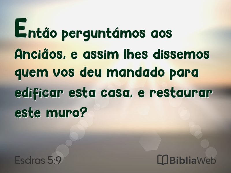 Esdras 5:9 em imagem para compartilhar