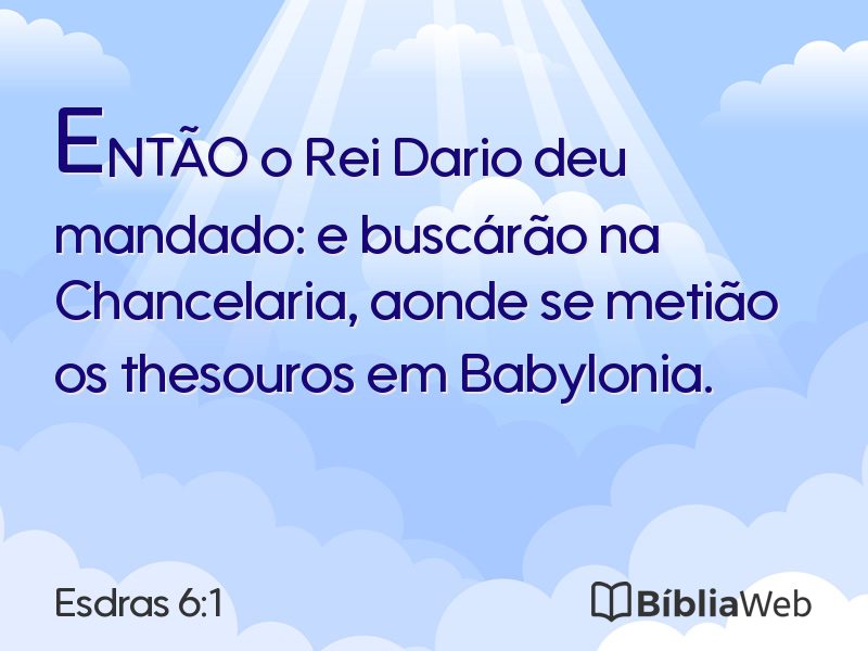 Esdras 6:1 em imagem para compartilhar