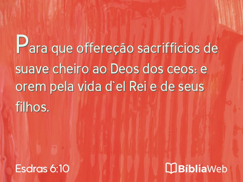 Esdras 6:10 em imagem para compartilhar