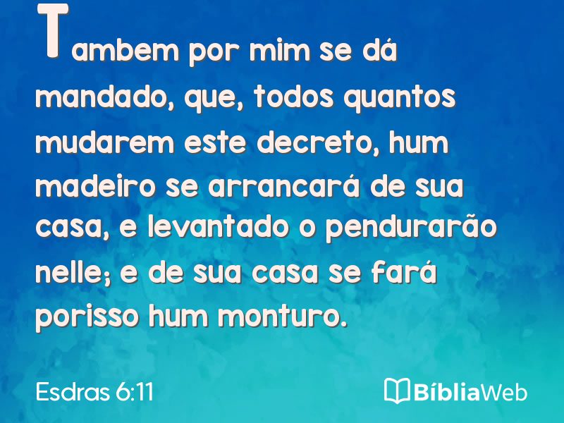 Esdras 6:11 em imagem para compartilhar