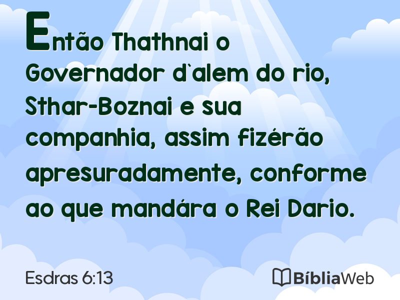 Esdras 6:13 em imagem para compartilhar