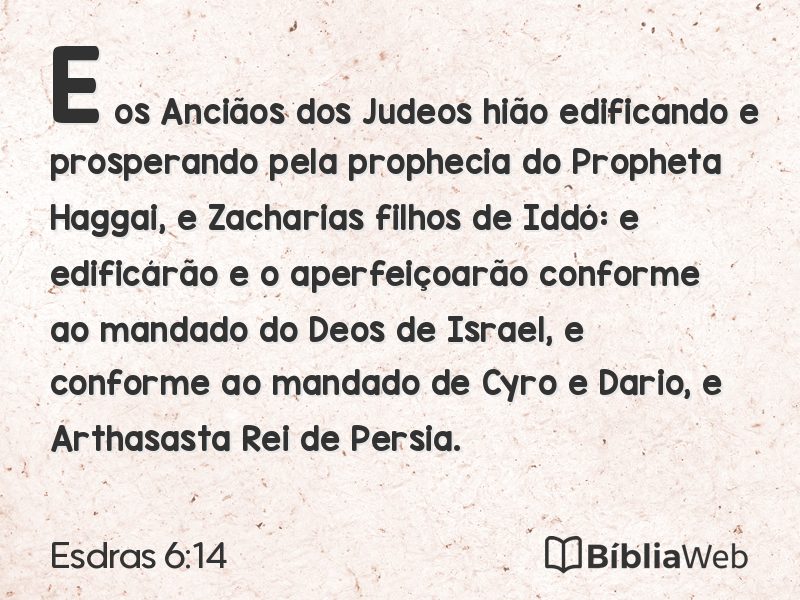 Esdras 6:14 em imagem para compartilhar
