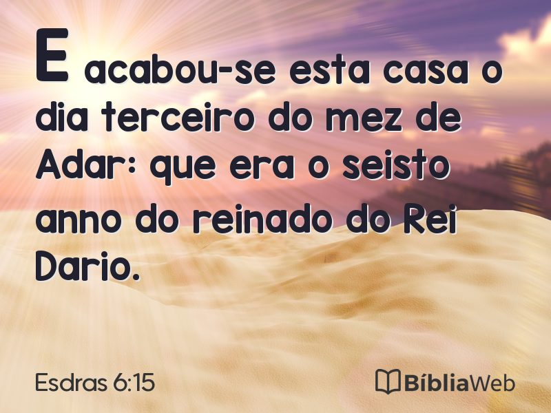 Esdras 6:15 em imagem para compartilhar