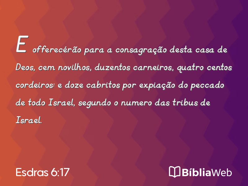 Esdras 6:17 em imagem para compartilhar