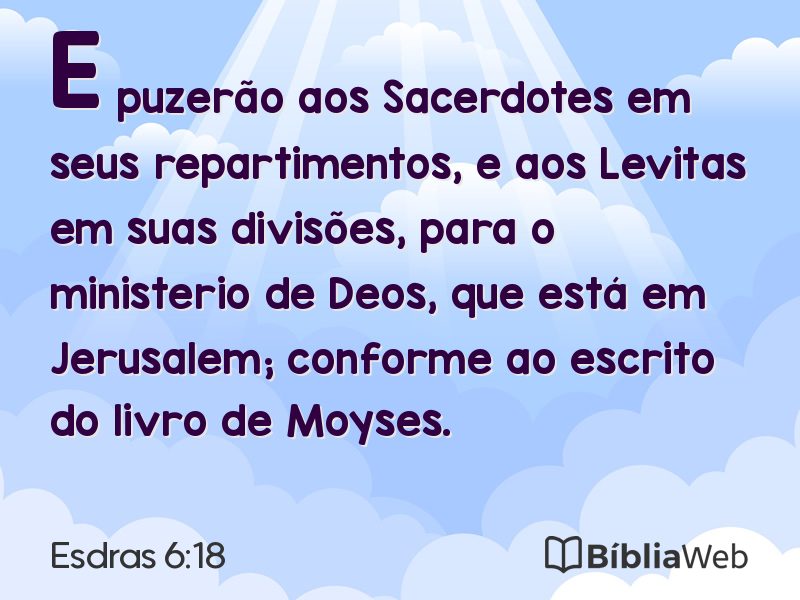 Esdras 6:18 em imagem para compartilhar