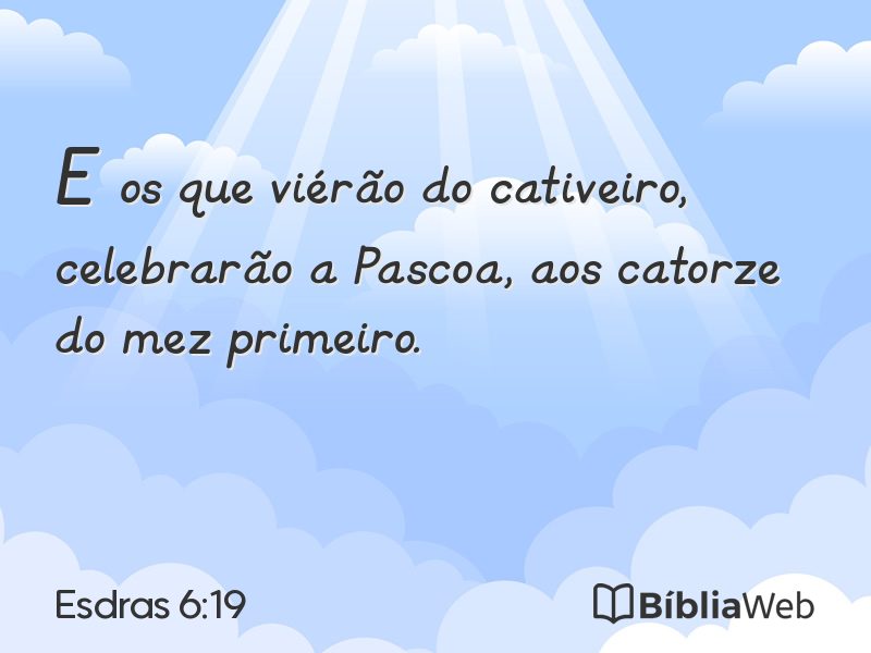 Esdras 6:19 em imagem para compartilhar