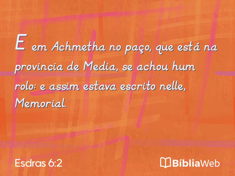 Esdras 6:2 em imagem para compartilhar