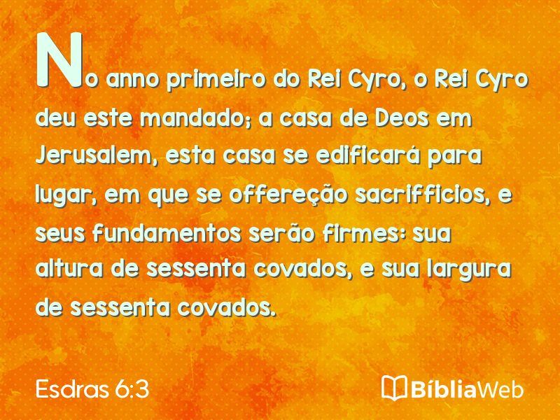 Esdras 6:3 em imagem para compartilhar