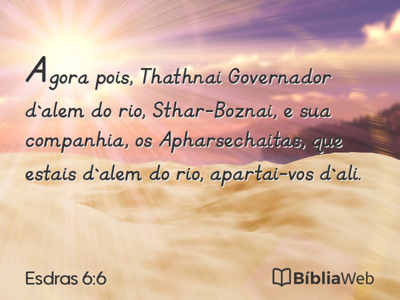 Esdras 6:6 em imagem para compartilhar