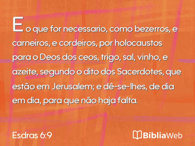 Esdras 6:9 em imagem para compartilhar
