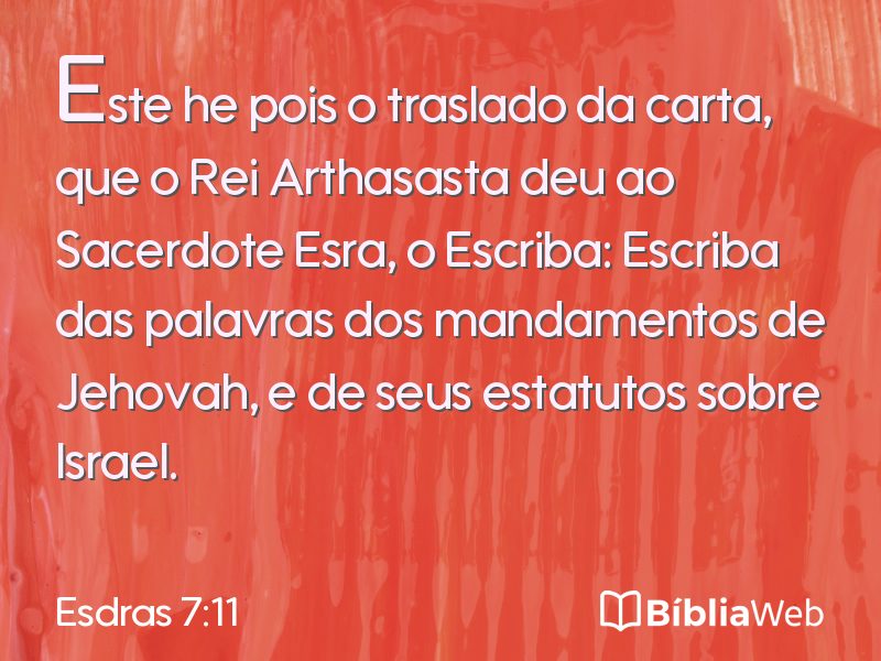 Esdras 7:11 em imagem para compartilhar