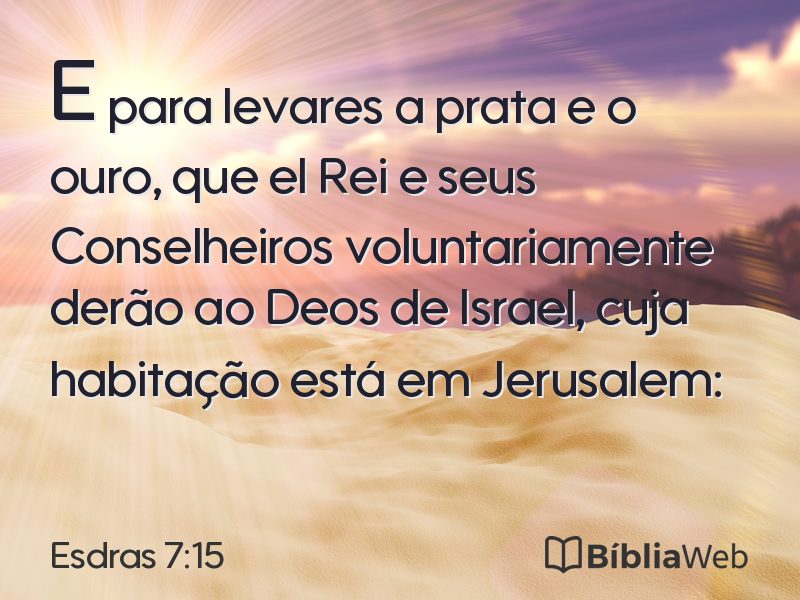 Esdras 7:15 em imagem para compartilhar