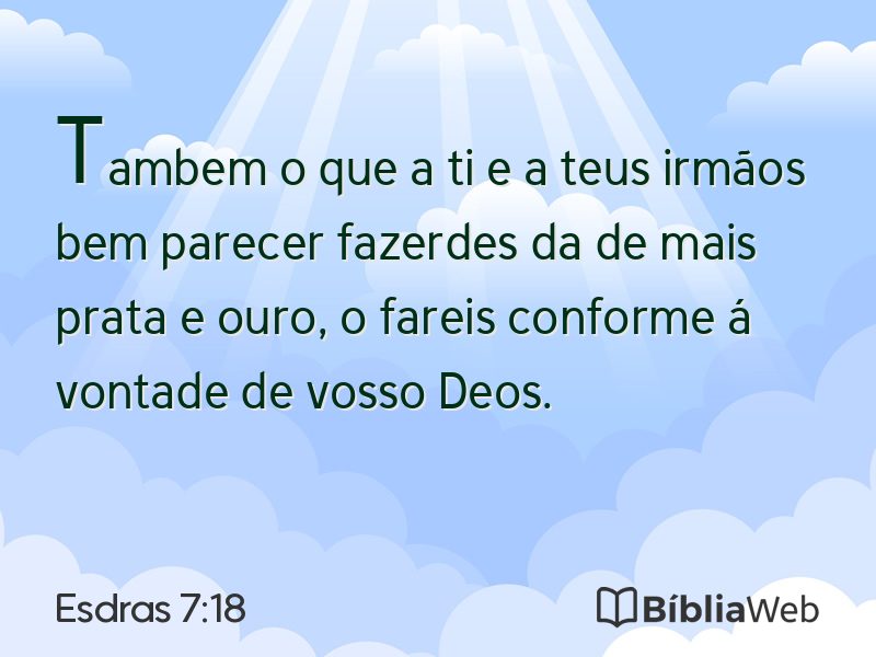 Esdras 7:18 em imagem para compartilhar