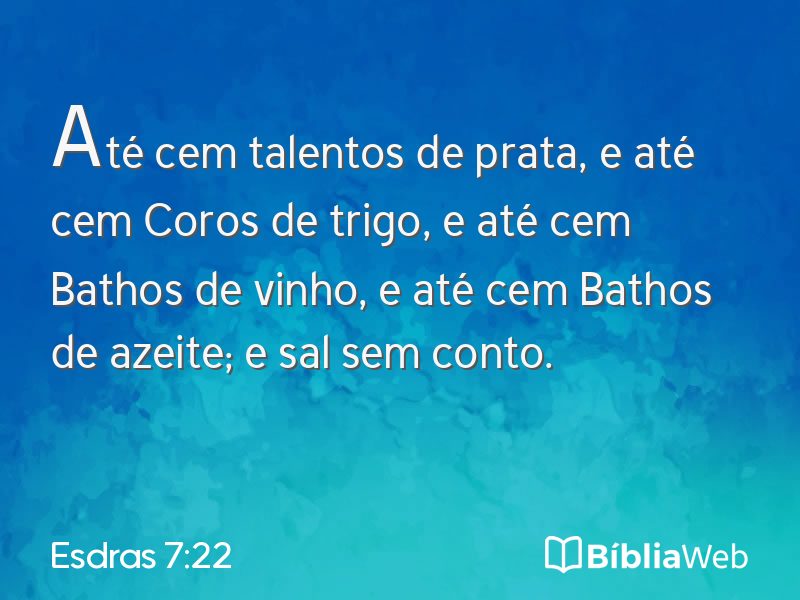 Esdras 7:22 em imagem para compartilhar