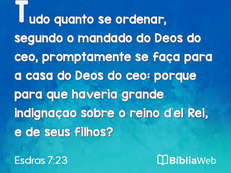 Esdras 7:23 em imagem para compartilhar