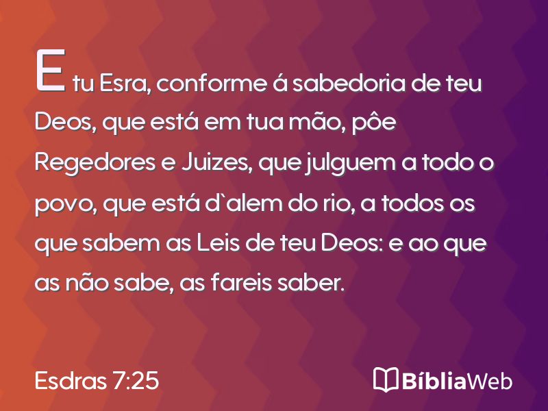 Esdras 7:25 em imagem para compartilhar