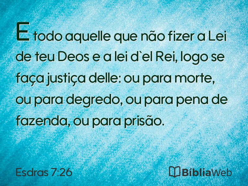 Esdras 7:26 em imagem para compartilhar