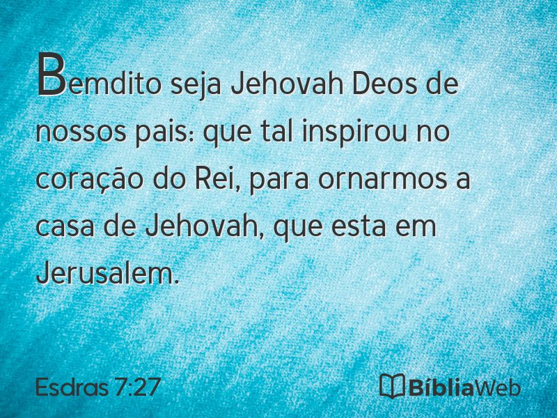 Esdras 7:27 em imagem para compartilhar