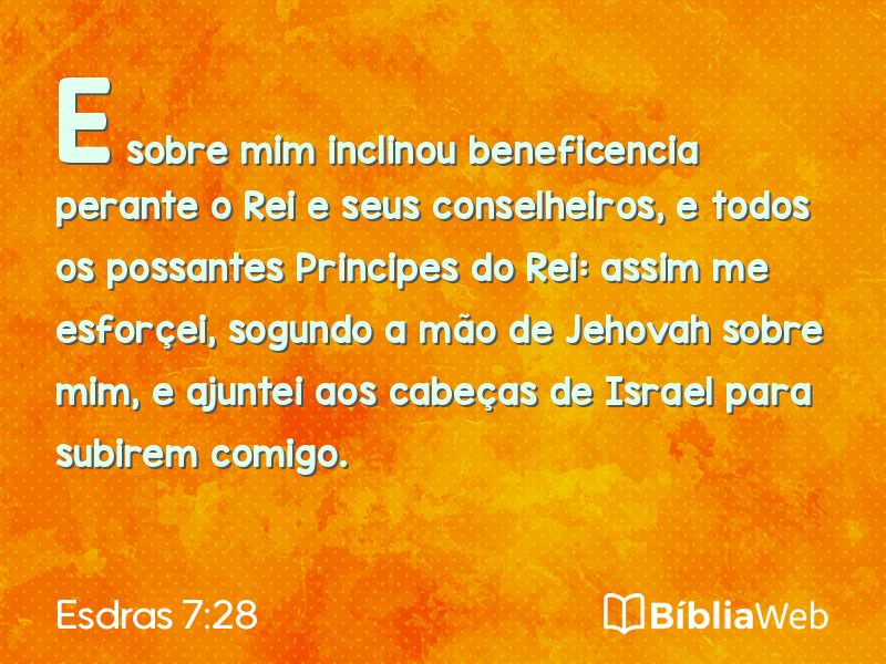 Esdras 7:28 em imagem para compartilhar