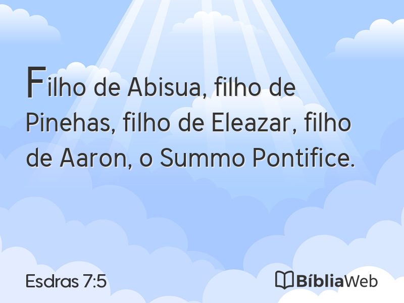Esdras 7:5 em imagem para compartilhar