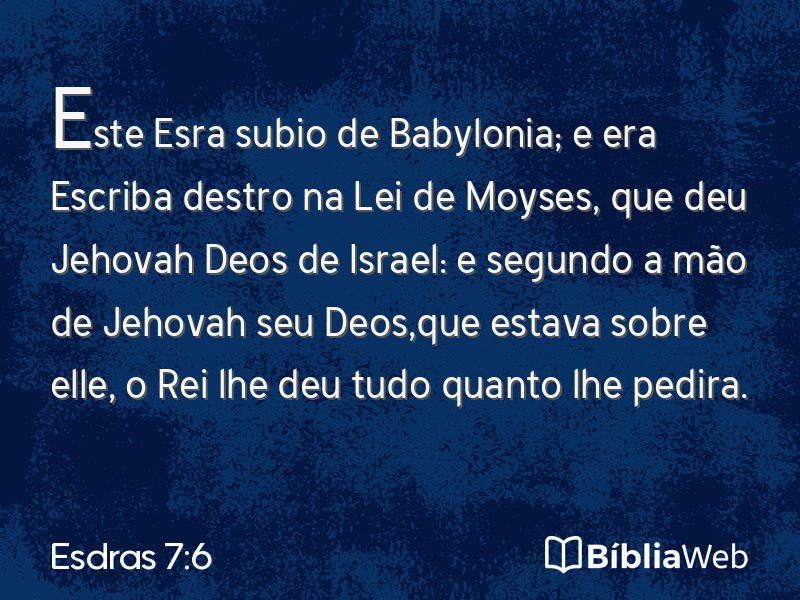 Esdras 7:6 em imagem para compartilhar