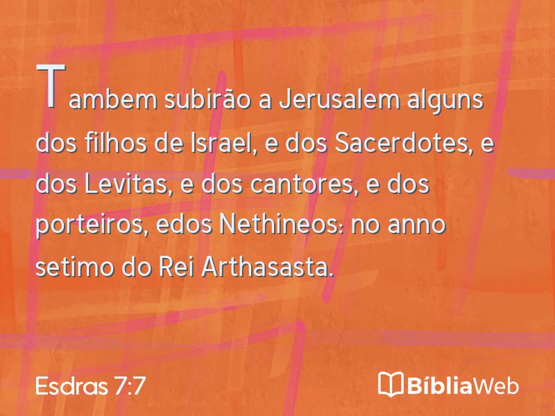 Esdras 7:7 em imagem para compartilhar