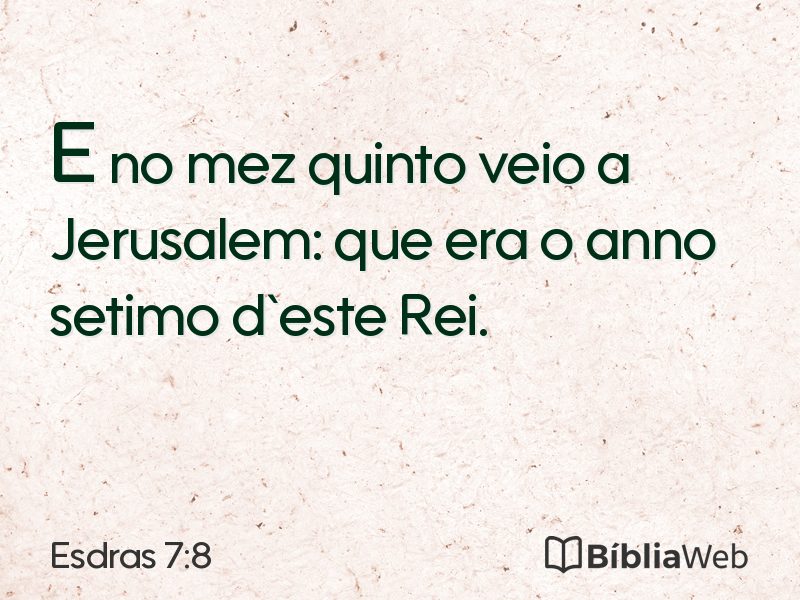Esdras 7:8 em imagem para compartilhar