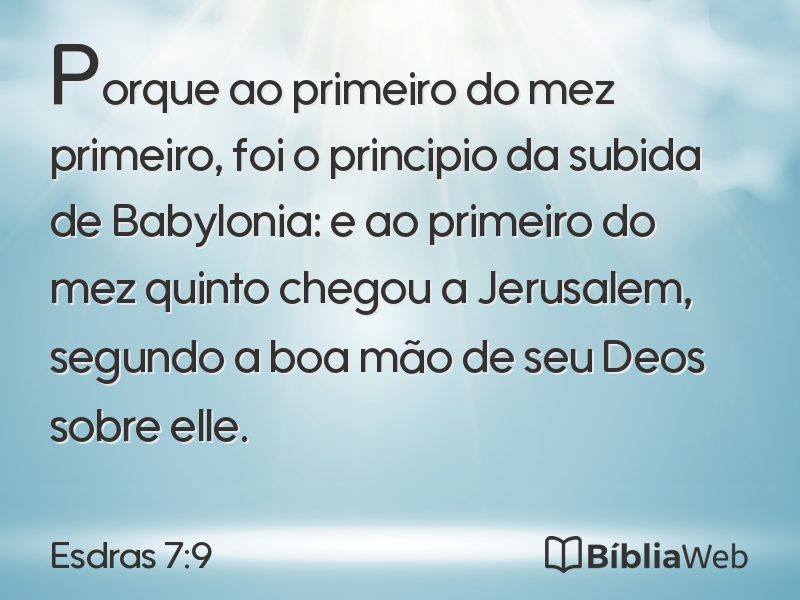 Esdras 7:9 em imagem para compartilhar