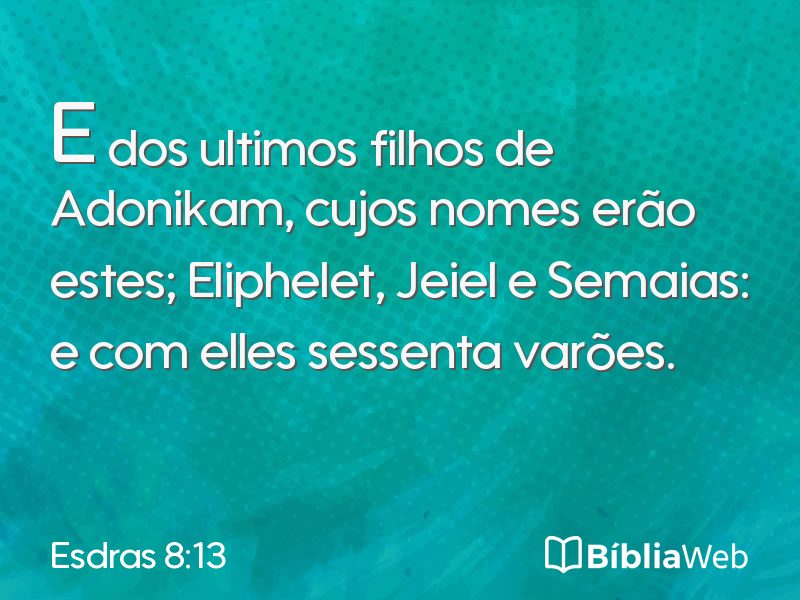 Esdras 8:13 em imagem para compartilhar