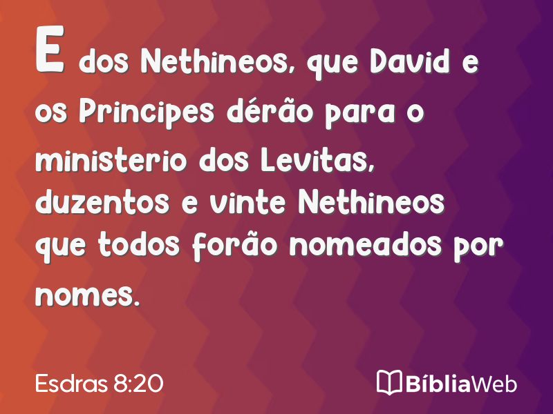 Esdras 8:20 em imagem para compartilhar