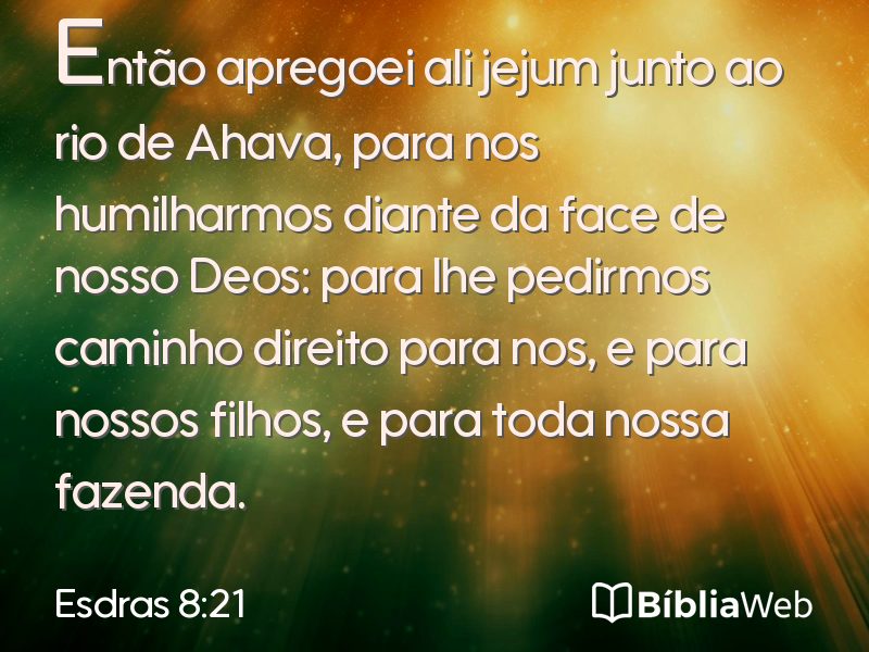 Esdras 8:21 em imagem para compartilhar