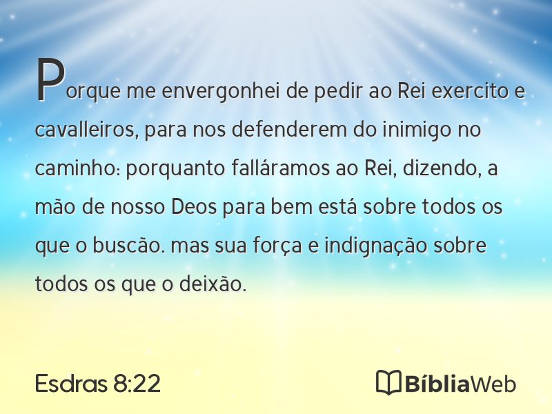 Esdras 8:22 em imagem para compartilhar