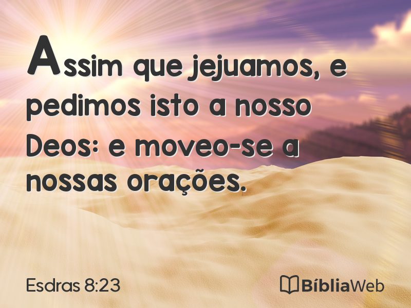 Esdras 8:23 em imagem para compartilhar